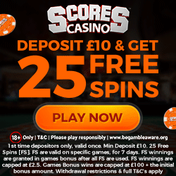 Scores Casino Welcome Offer